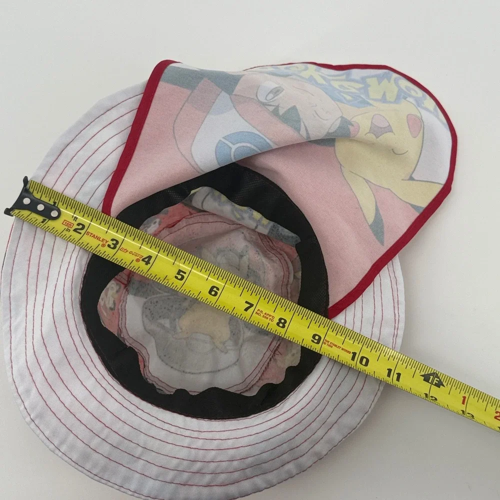 Pokemon Pikachu Ash Ketchum Charizard Red All Over Print‎ Bucket Hat Mens Anime